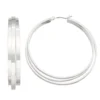 Nine West Silver Tone Large Layered Hoop Earrings -Deals My Glow Wardrobe Store 6015633