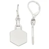 Nine West Silver Tone Hexagon Drop Earrings -Deals My Glow Wardrobe Store 6015634