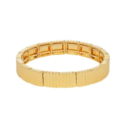 Nine West Gold Tone Textured Stretch Bracelet