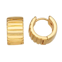 Nine West Gold Tone Huggie Earrings