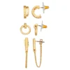 Nine West Gold Tone Earrings 3-Pack Set -Deals My Glow Wardrobe Store 6015714
