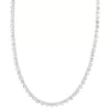 Nine West Silver Tone Tennis Necklace -Deals My Glow Wardrobe Store 6017031