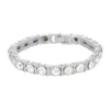 Nine West Silver Tone Simulated Crystal Stretch Bracelet