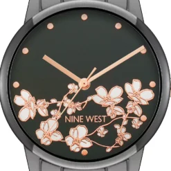 Nine West Women's Flower Dial Two Tone Watch -Deals My Glow Wardrobe Store 6024068 ALT2