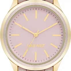 Nine West Women's Pink Band & Dial Watch -Deals My Glow Wardrobe Store 6024077 ALT2