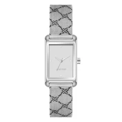 Nine West Women's Silver Tone Metal Mesh Watch