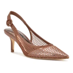 Nine West Alots Women's Slingback Heels -Deals My Glow Wardrobe Store 6097971 Medium Brown