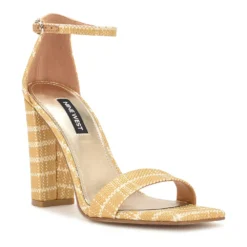 Nine West Marrie Women's Block Heel Dress Sandals -Deals My Glow Wardrobe Store 6097981 Medium Natural Woven