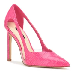Nine West Trivs Women's Stiletto Heels -Deals My Glow Wardrobe Store 6098034 Pink Croco