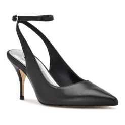 Nine West Boca Women's Ankle Strap Heels -Deals My Glow Wardrobe Store 6131881 Black Leather