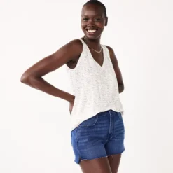 Women's Nine West Easy V-Neck Tank -Deals My Glow Wardrobe Store 6171582 White Snake