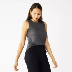 Nine West Essential Easy High-Neck Tank -Deals My Glow Wardrobe Store 6171805 Coal Heather