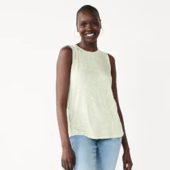 Nine West Essential Easy High-Neck Tank -Deals My Glow Wardrobe Store 6171805 Sage Wood Diagonal